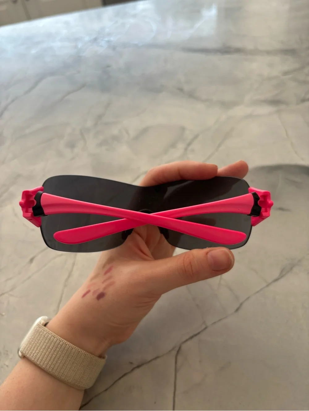 Oakley Pink and Black Shield Sunglasses